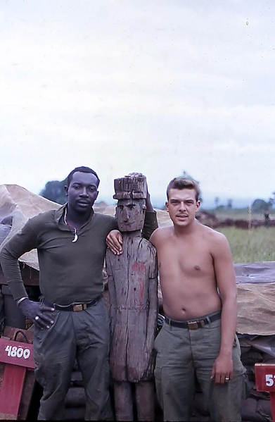 Wooden Soldier
Otis and me posing with a French Soldier.  He didn't say much.
