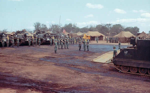 February, 1969: Change of Command Ceremony
The Change of Command ceremony taking place at the 1/69th Armor.
