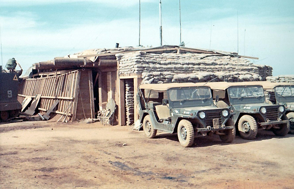 Enterprise Jeep Rental?
December, 1968.  Jeep park at the Oasis Headquarters.
