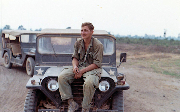 March, 1969: Taking a convoy break
March, 1969.  Taking a break on the road convoy near Kontum.
