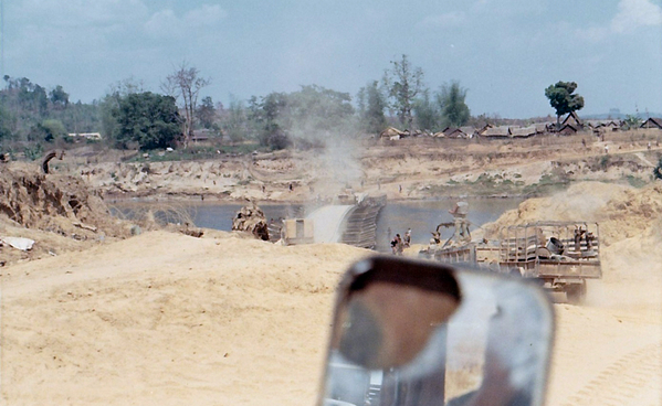 Dak To River
March, 1969.  The river at Dak To, heading toward the Oasis.
