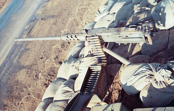 February, 1969
Topside view of the .50 cal machine gun in the Guard Bunker.
