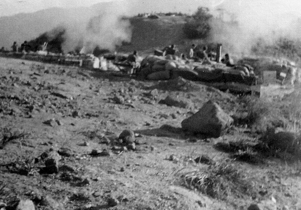 LZ Meade fire missions
More firing by "A" Battery just before leaving LZ Meade.  When it was not so dusty, we could actually see the South China Sea from this LZ.
