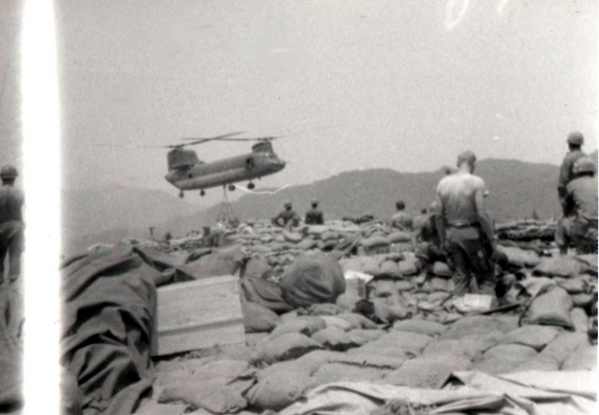 Relocation at LZ Incoming
Getting settled at LZ Incoming.  Lt George is in the center.
