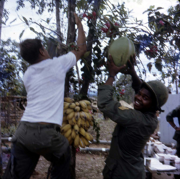 Not a watermelon
Having a party on the Kontum mountain.
