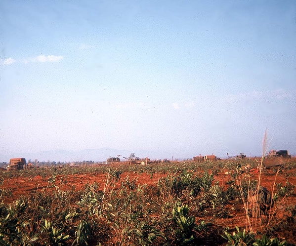 Tanks on the horizon
Notice three tanks in the photo.  Likely taken at LZ Penny because we had to help some out while at Penny.
