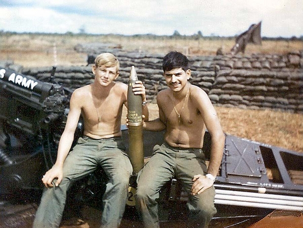 Me & John
Date: 30Dec68  Location: LZ Schuyler

John Bowdon at left.
