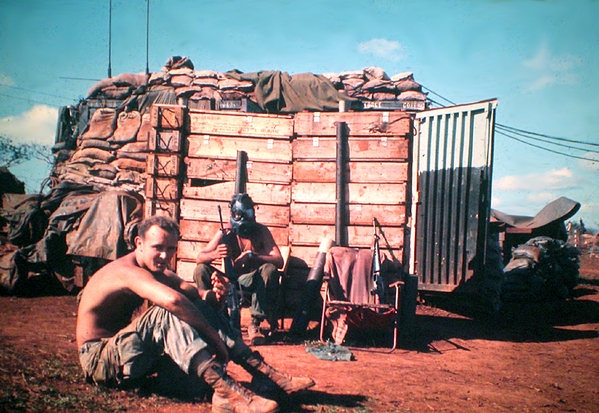 Jerry Rudd - FDC
The one not wearing a gas mask is Jerry Rudd.  Reportedly, he was the brother of the SDS' Mark Rudd.
