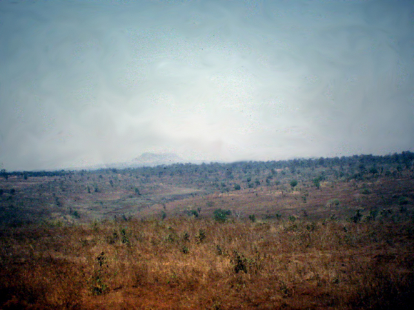 Dragon Mountain, Pleiku
Faint outline of "titty mountain" on the horizon, famous Pleiku landmark.
