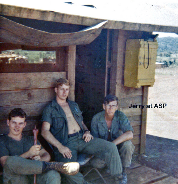 Taking a break
Jerry Genson, Ammo Section Chief,  and friends from 1/35 at the ASP.
