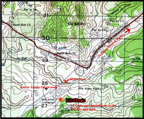 LZ Oasis
Map showing LZ Oasis, a location that many, if not all, members of the 2/9th spent some time.
