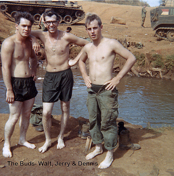 The Good Buddies
Walt Schneidereit, PFC Jerry Genson, and PFC Dennis Couch
