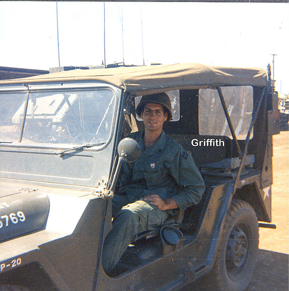 Got Wheels
Griffith Crooks in his jeep.
