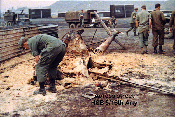 Welcome to Camp Radcliff
Sapper attacks right across from the HSB, 5/16th Arty.
