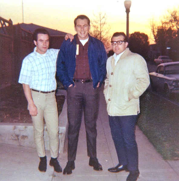 Here we are!
Reporting to the Induction Station.  Me, Cliff Parker, and Mario Colonna (dec).  It looks like 6am and feels like it, too!
