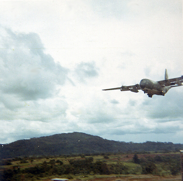 C-130
The C-130 coming in for a landing at LZ Oasis.
