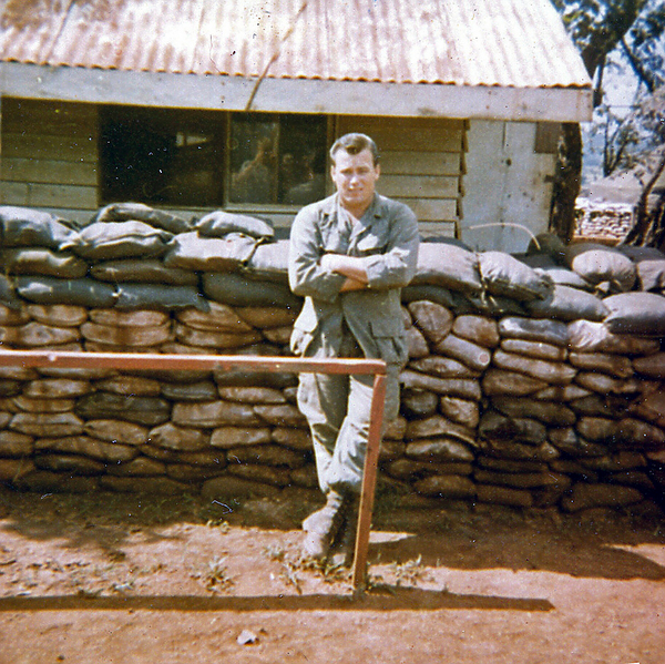 Good Place To Be
Sp4 Howard Lee standing in front of the chow hall.
