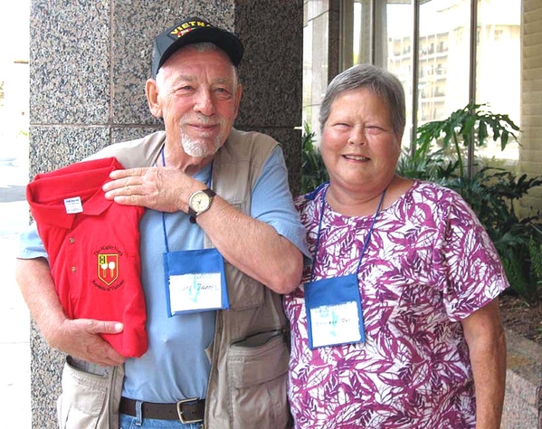 Jim and wife Doniece on the Riverwalk at the 35th Inf Reunion held in San Antonio in 2011.

Regret to report that Jim died in July 2020.
