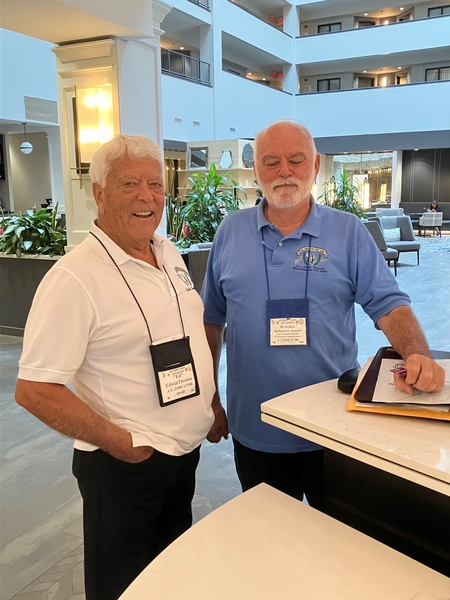 Meeting in the Lobby
FO for the 2/9th FA Ed Thomas meets with Platoon Ldr Dick Arnold for a reunion 56 years after the action in Vietnam.
