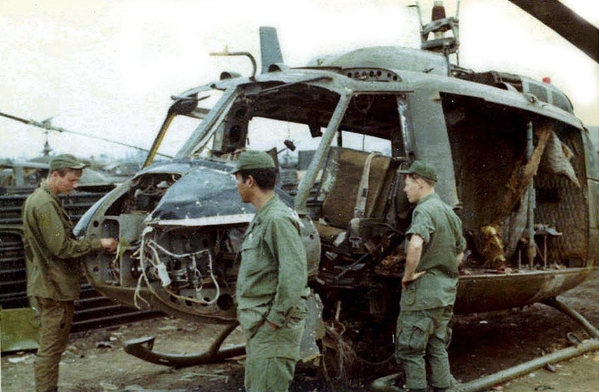 Aircraft at An Khe runway
Not a pretty sight after a sapper attack.
