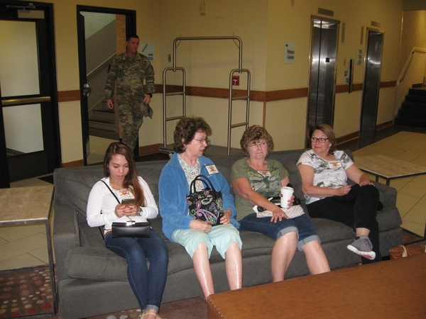 Arrival
Our ladies relax in the Lobby awaiting the next event.
