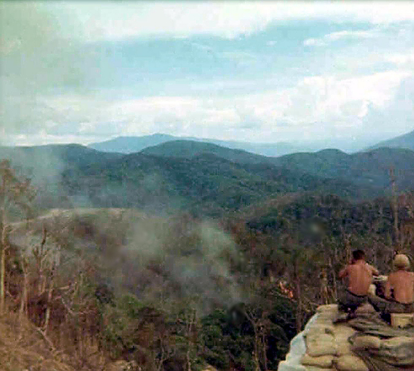 Artillery strike
Infantry grunt sitting on the roof of a bunker surveying the damage from the strikes.
