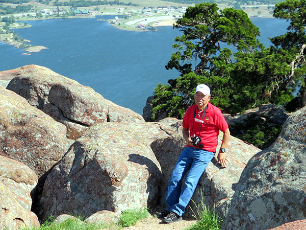 Mt Scott
Sam Nieto (deceased) rests on one of the big boulders at the top of Mt Scott.

Photo courtesy of Barbara Moeller
