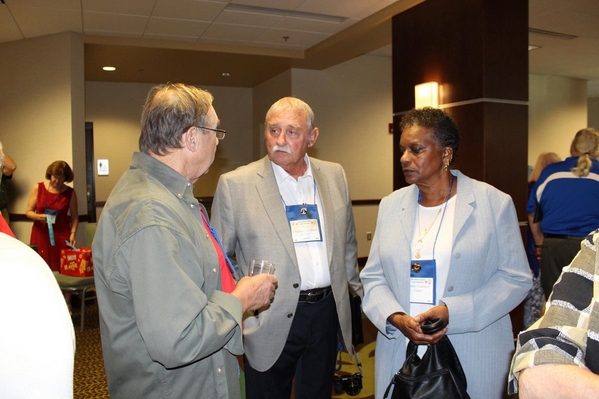 Bert Landau and company
Bert Landau chatting with guests
