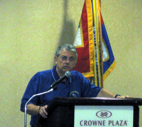 Last Hurrah
Association President Bill Henson conducts his last Business Meeting on Saturday morning.  Bill turned the reins of the organization over to incoming President Wiley "Tiny" Dodd, a proud veteran of the 35th's Recon Team in Vietnam.  Good Luck, Wiley!
