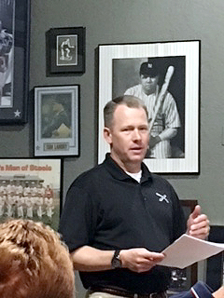 Guest Speaker for Closing Banquet
Col Tom Wascom, Chief of Staff at Ft Sill, gave the speech at our closing banquet at Mike's Sports Grill.  Col Wascom was promoted to one-star and would be travelling shortly to Ft Riley, KS to become the Asst Division Commander of The Big Red One.
