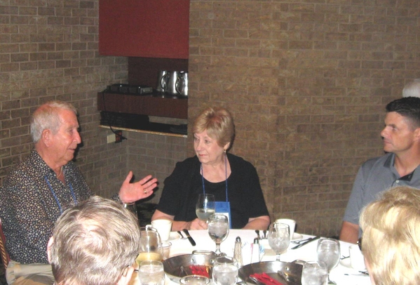 Dave Collins
Dave Collins assists with organizing the joint C-1-35 dinner with the redlegs of the 2/9th.  Turned out to be a "marathon of fellowship" as the wait-staff was very short-handed that night.  But...mission accomplished!
