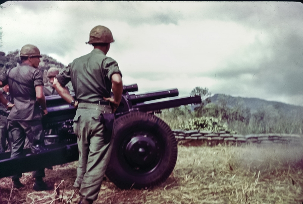 Our 105mm "popgun" artillery
