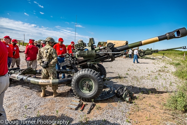 Thursday Firepower Demonstration
Fellow redleg and professional photographer Doug Turner had his camera at the Range and took some fantastic shots of the firepower demonstration on a most beautiful day at Ft Sill.

Photo courtesy of Doug Turner
