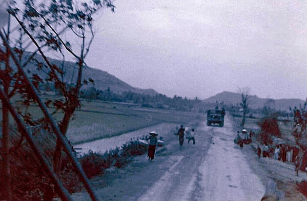 The strange sight in Vietnam
A war was going on while the simple civilian farmers went about their business.  Obviously, they didn't care much for warfare.
