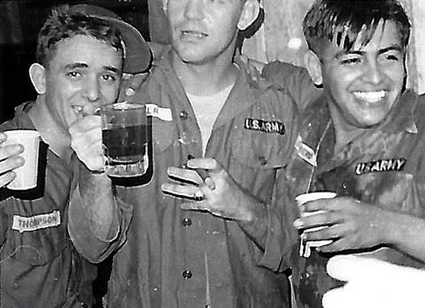 The men who were set to deploy from Hawaii
At left is Thompson, Gary Cotter and Manuel "Joe" Guerrero.
