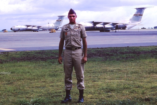 Yep...I made it home
Arrived at Travis AFB, ending my luxurious tour of Vietnam.  When you enlarge this photo, you will see the tail number of the C-141 that flew me home.
