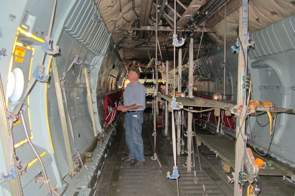 Inside the Freedom Bird
Checking the accommodations for servicemen returning home.
