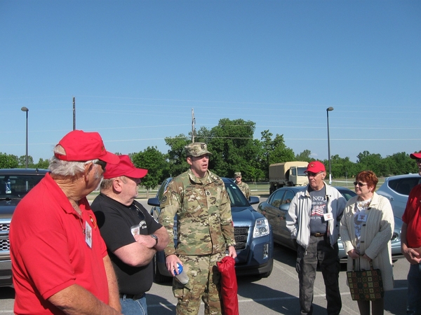 1-19th Training Area
Capt Johnson makes a surprise announcement:  "We are turning back the hands of time today and you are hereby inducted into the U. S. Army!  Give me 50 pushups!  Nevermind, you can stay retired."
