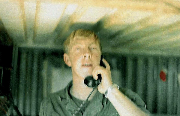 Lt Don Blankin
Lt Blankin mans the radio inside the FDC CONEX.
