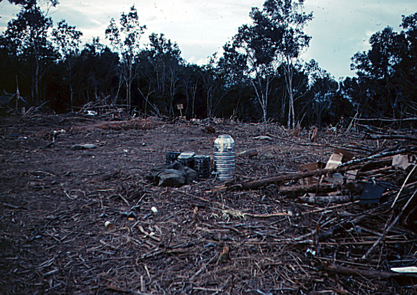 Chow Time
Mermite cans and coffee/tea pot delivered to the field.  Sure couldn't hump with it.
