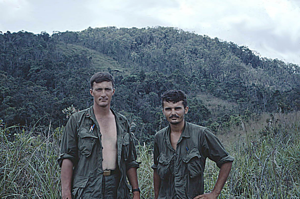 Fred & Friend
Yeah, I'm the guy on the left with all the aiming points on my uniform for a sniper.  My buddy is totally anonymous.
