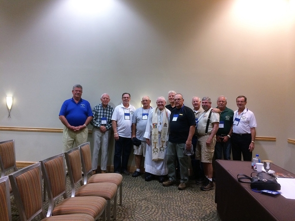 Business Meeting
The men of the 35th honor their Field Chaplain.
