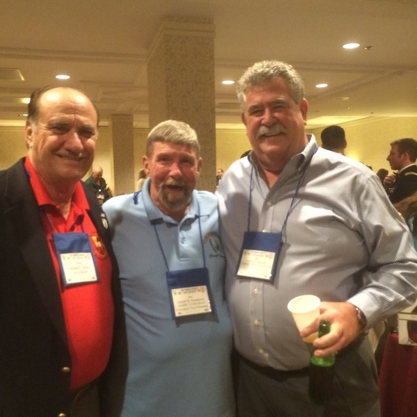 Banquet Social Hour
Mike Kurtgis, Joe Henderson, Jim Connolly - regular Redlegs at the evening banquet.

Photo courtesy of Joe Henderson
