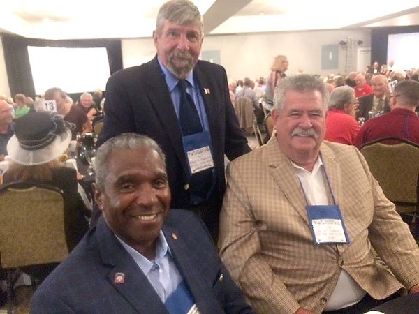 Three Redleg brothers
(Standing) Joe Henderson
(Seated) Ernie Correia and Jim Connolly

If you see one, you will see all three.
