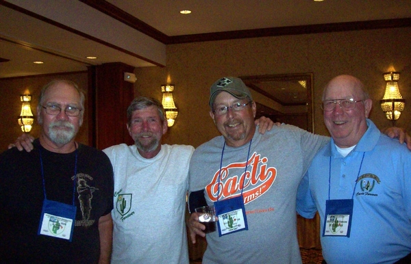 Camera Crackers
Blue Trouble: L to R: Roger L. Stitt, Joe Henderson, Don Johnson, and Howard Johnson (who sold all his hotels).
