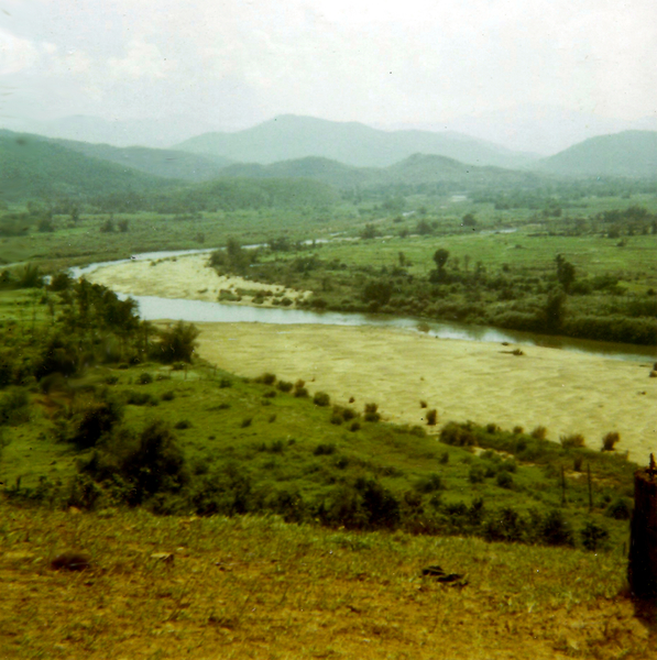 LZ Abbey - the South China Sea
(continued) For the first time in Nam, I had the South China Sea on my map.  We set up in a graveyard on top of a hill surrounded as a horseshoe by water.  
