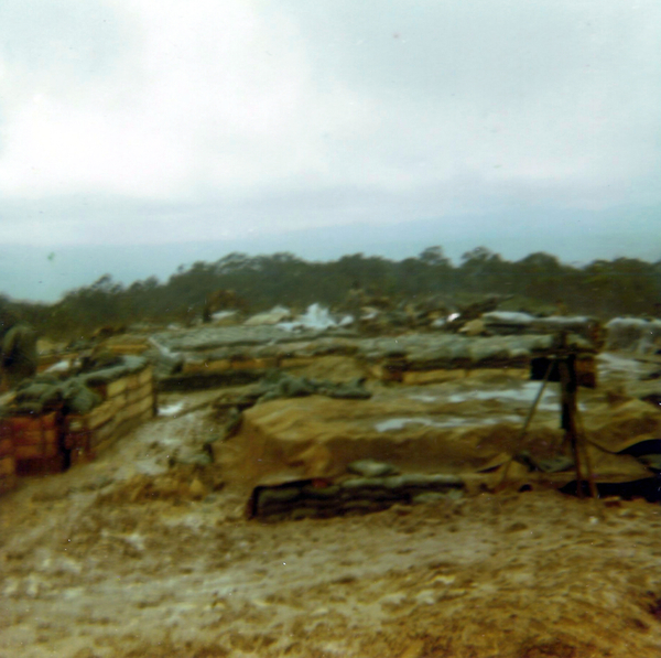 LZ Tuffy - 1970
Finished.  A real tropical resort; the sand is mud. Home-No-So-Sweet-Home at LZ Tuffy.
