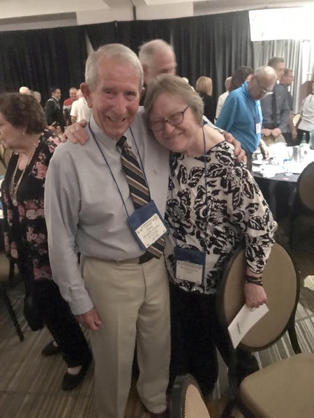 A reunion hug
Capt Dave Collins gives Pam Okerstrom a friendly hug.

Photo courtesy of Lee Okerstrom.
