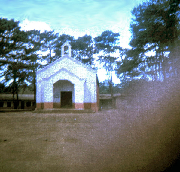 Pleiku series
At the time I was surprised to see a Catholic church in Vietnam.  I eventually found out that  the  Catholic religion is the second largest religion after Buddhist.  I talked to a person there to find out that it was Catholic.
{Webmaster's Note: Many Vietnamese were settled in Port Arthur, TX and the Gulf Coast of Mississippi after Nam.  They started up both Catholic parishes and Buddhist temples.}
 
