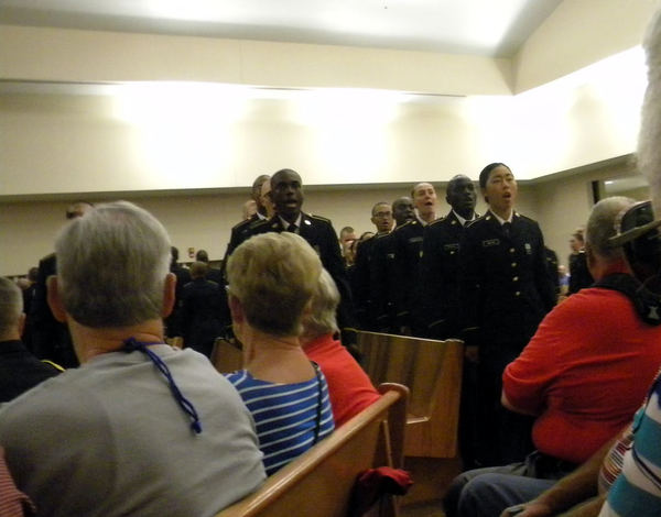 Graduation
Happy Campers all!  These young troops have completed their BCT at Ft Sill and are entering the auditorium for their graduation ceremony.

PHOTO COURTESY OF BOB WILSON
